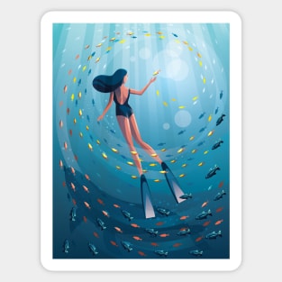 Ailana - Diver Girl Sticker